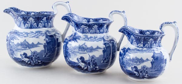 Jugs or Pitchers Set of Three c1930s